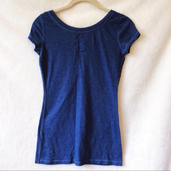 Gilly Hicks Navy Blue V-Neck Short Sleeve T-Shirt - Picture 5 of 7